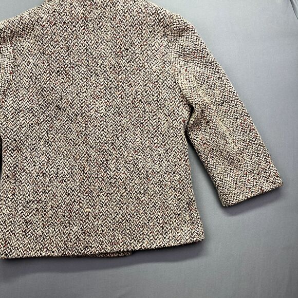 Coldwater Creek Woven Textured Women's Blazer Jacket Tulle Trim Size L‎ - Picture 15 of 16